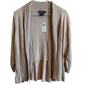 United States Sweater Gold Shimmer Gathered Sleeve SZ M